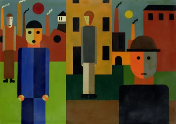 Fabrikker, 1926 (olie på kort)
