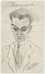 Portræt af Walter Hasenclever 1890-1940, begyndelsen af 1930