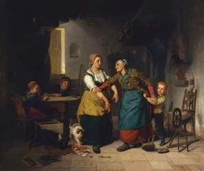 Familiesorger (olie på lærred)