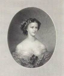 Portræt af kejserinde Elisabeth af Østrig, ca 1855.