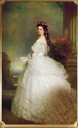 Kejserinde Elisabeth i stjernekjole (olie på lærred)