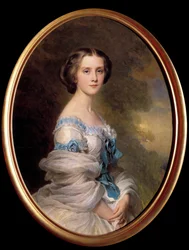 Portræt af Louise Sophie Melanie Renouard de Bussiere, grevinde Edmond de Pourtales (1836-1914) Maleri af Xaver Winterhalter (1806-1873) 1857 Privat samling