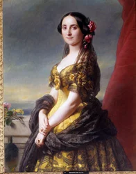 Portræt af Madame Manuel, grevinde af Gramedo Maleri af Franz Xaver Winterhalter (1806-1873)