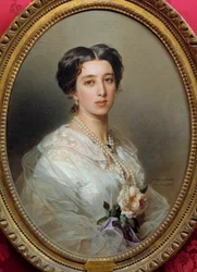 Prinsesse Gagarin Stourza Maleri af Xaver Winterhalter (1806-1873) 1857 Firenze Museum of Fine Arts