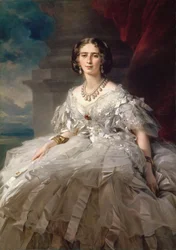 Prinsesse Tatiana Youssoupov (Ioussoupov, Youssoupoff) - Portræt af prinsesse Tatiana Yusupova (1828-1879), af Winterhalter, Franz Xavier (1805-1873). Olie på lærred, ca. 1858. Mål : 148x104 cm. Statens Eremitage, St. Petersborg