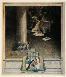 Østrig, Wien, Illustration af Dante Alighieris guddommelige komedie (Helvede, sang XVIII) af Franz von Bayros