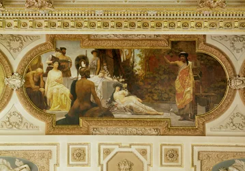 Wien Burgtheater, trappeopgang: Antik improvisator