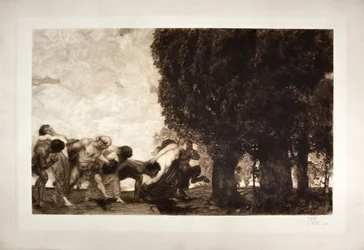 BBacchanter, satyrer og nymfer (ætsning, 20. århundrede)