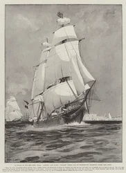 Et strejf af gammelt søliv, HMS Active og HMS Volage på vej ud af havnen i Portsmouth, kun med sejl