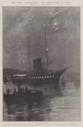 Kongens rekonvalescens, nattescenen ved Cowes