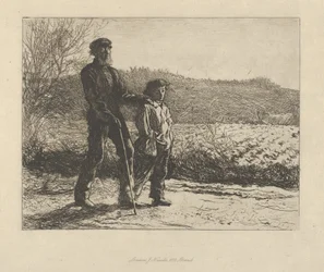 En blind mand The Wayfarers, 1863.