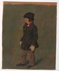 Tegning, En dreng (sandsynligvis Churchs søn), ca. 1874-75