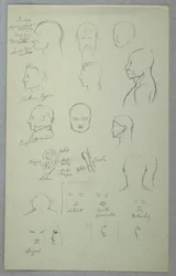 Tegning, anatomiske studier, 1865-70