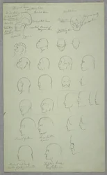 Tegning, anatomiske studier, 1865-70