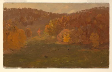 Tegning, Efterårslandskab (North Carolina ), 1865-70