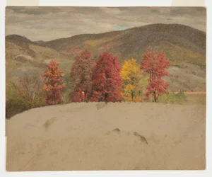 Tegning, Efterårslandskab i New England, sandsynligvis oktober 1865