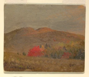 Tegning, Efterårslandskab (Vermont), 1865-70