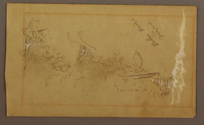Tegning, Below the Bridge, Niagara River, New York, muligvis 1858