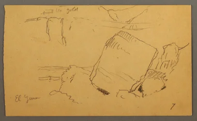 Tegning, kampesten, februar, muligvis 1868