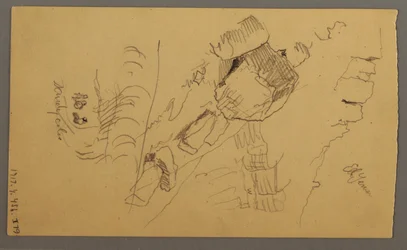 Tegning, kampesten, februar, muligvis 1868
