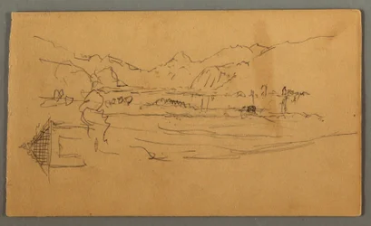 Tegning, Broad Valley, Shed, St. Gilgen, Østrig, muligvis 1868