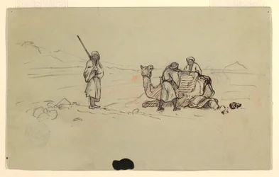 Tegning, Charing a Dromedary, februar 1868