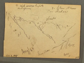 Tegning, Jungfrau med skydække, Interlaken, Schweiz, august 1868