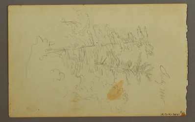 Tegning, studie af skyer, 1845