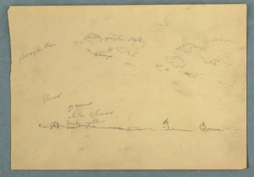 Tegning, Skyer over en horisontlinje, 1857