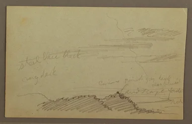 Tegning, Skyet himmel, muligvis 1860