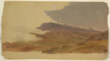Tegning, Ecuador, bjerg (muligvis Chimborazo), 1853