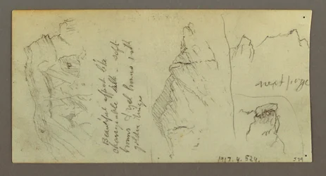 Tegning, Figur ridende på kamel, siddende på kamel, muligvis 1868