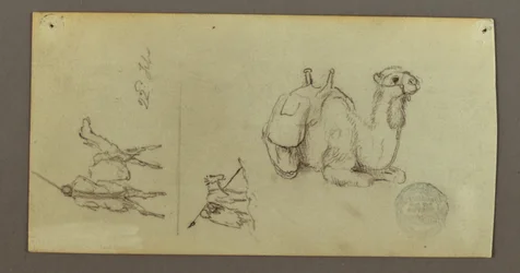 Tegning, Figur- og kamelstudier, 22. februar 1868