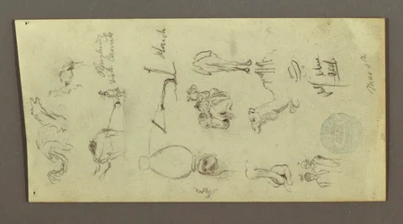 Tegning, Figur- og kamelstudier, 4. marts, muligvis 1868