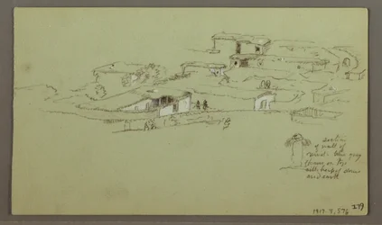 Tegning, Flat Rocky hill, 4. maj 1868