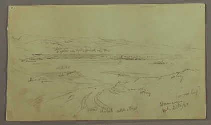 Tegning, Bakker og sletter, 29. april 1868