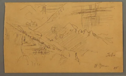 Tegning, Hillside, februar 1869 