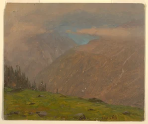 Tegning, de italienske alper, september 1868