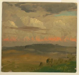 Tegning, landskab, Hudson Valley, juli 1870