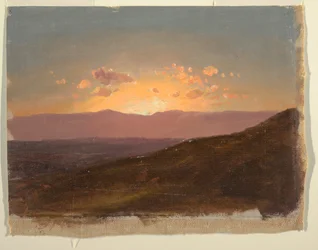 Tegning, kigger ud over Hudson Valley, 14. august 1867 