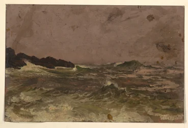 Tegning, Maines kyst, 1845-50