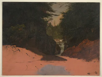 Tegning, Maine, bjergstrøm, august-september 1851