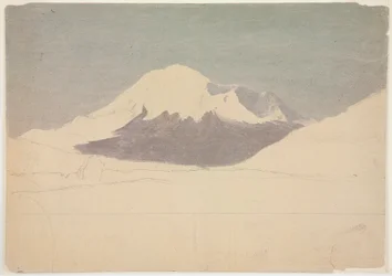 Tegning, Chimborazo-bjerget, Ecuador, juli 1857