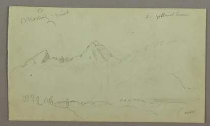 Tegning, Bjergtoppe, muligvis 1868