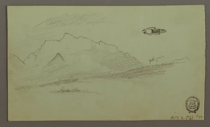 Tegning, Bjergtoppe, muligvis 1868