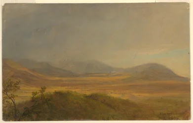 Tegning, bjerglandskab, maj 1865