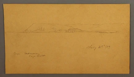 Tegning, bjergkyst, 21. juli 1859