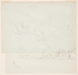 Tegning, Mt. Katadhin, Maine, 1870-78
