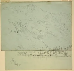 Tegning, Mt. Katadhin, Maine, 1870-78