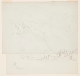 Tegning, Mt. Katahdin, Maine, 1870-78